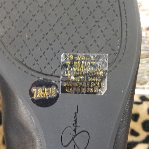 Jessica Simpson Flats Ballet Bow Gold Trim 7.5 - Picture 7 of 8